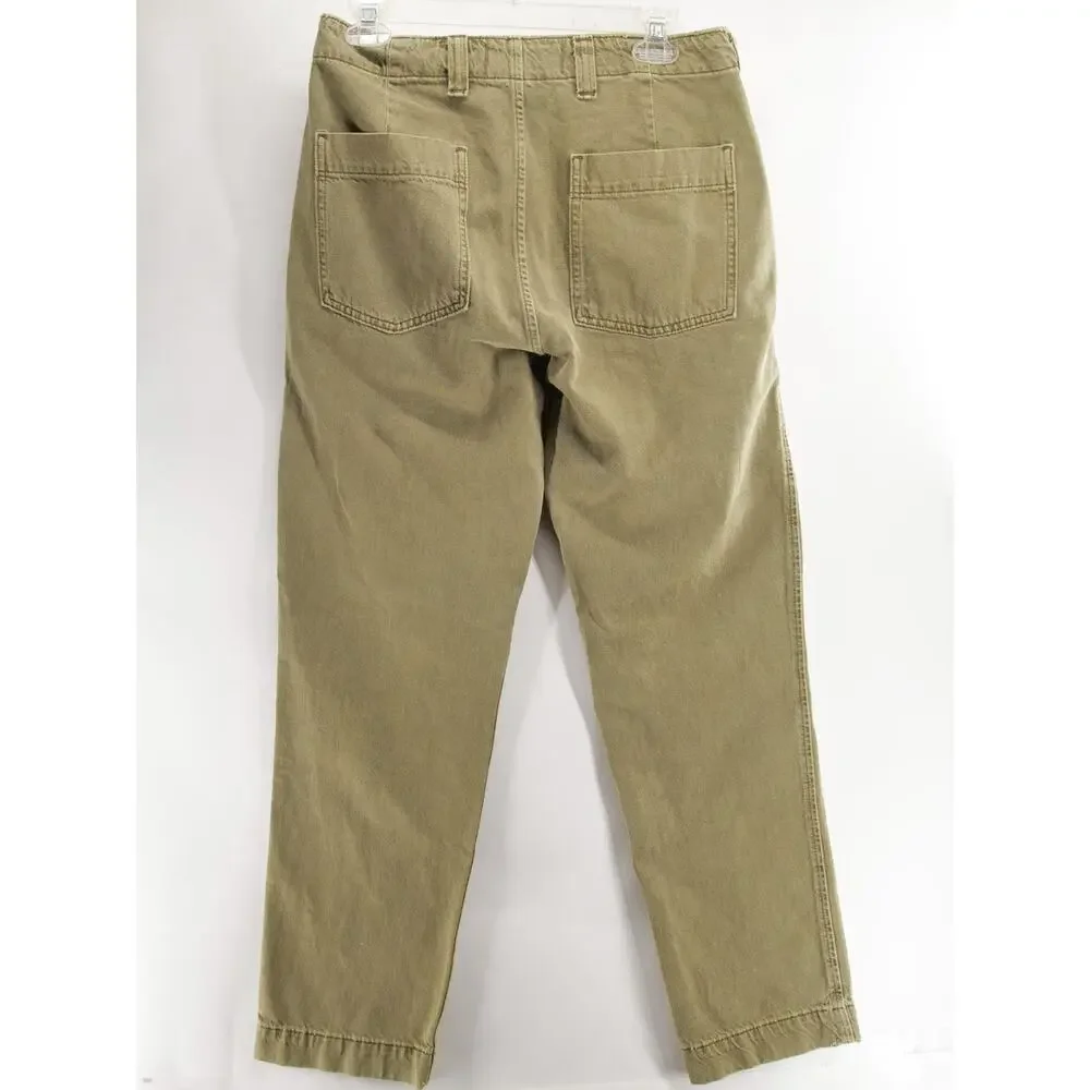 NWT Abercrombie & Fitch Men's Baggy Jeans Pants 30x32 Khaki Olive Green